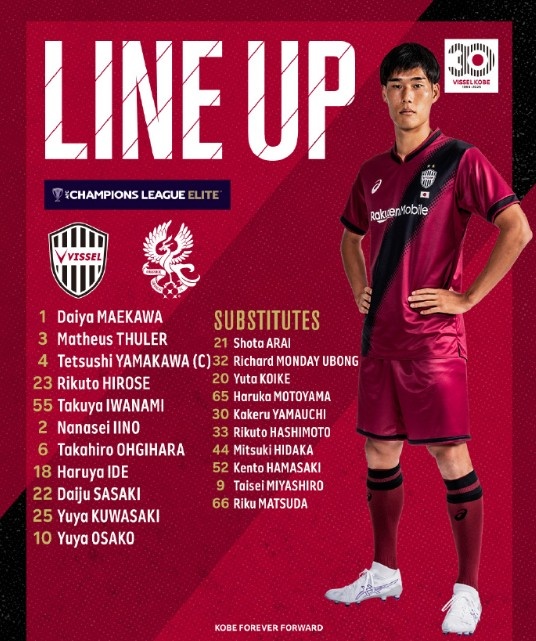 亞冠-大迫勇也傳射＆對手0射正，神戶勝利船2-0戰(zhàn)勝光州FC